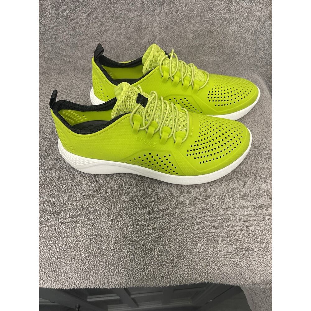 CROCS Kids Lime Green Athletic Sneakers